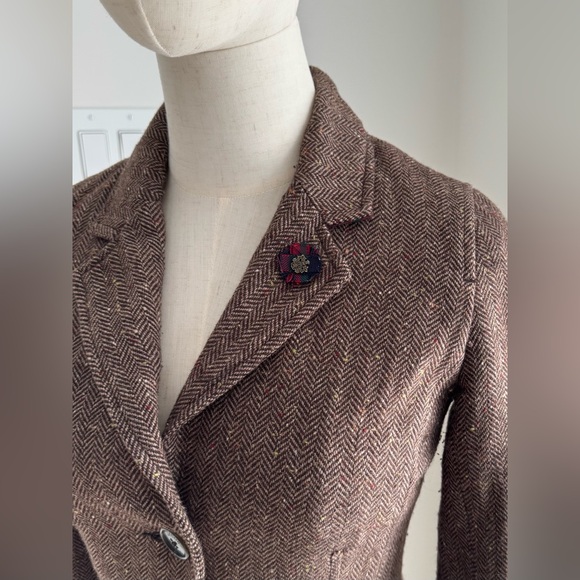 Vintage Look - Jacob: Brown Herringbone Blazer - Picture 4 of 11